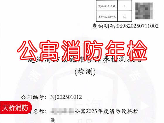 公寓消防年检报告